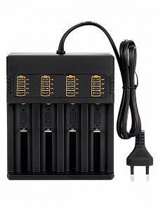 Зарядное устройство для аккумуляторов 18650 на 4 слота Орбита OT-APZ17